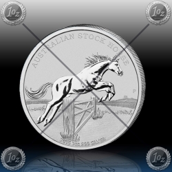1oz AUSTRALIJA $1  (STOCK HORSE) 2015 BU